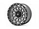 Rough Country 87 Series Simulated Beadlock Gray and Black 6-Lug Wheel; 17x8.5; 0mm Offset (07-13 Sierra 1500)