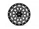 Rough Country 87 Series Simulated Beadlock Gray and Black 6-Lug Wheel; 17x8.5; 0mm Offset (07-13 Sierra 1500)