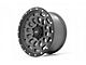 Rough Country 87 Series Simulated Beadlock Gray and Black 6-Lug Wheel; 17x8.5; 0mm Offset (07-13 Sierra 1500)