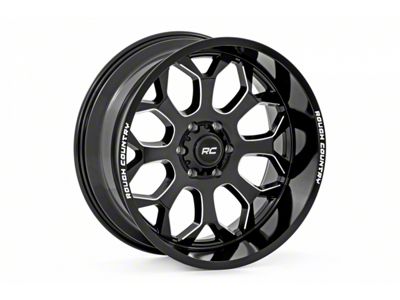 Rough Country 96 Series Gloss Black Milled 8-Lug Wheel; 20x10; -19mm Offset (11-14 Sierra 2500 HD)