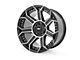 Rough Country 89 Series Black Machined Gun Metal 6-Lug Wheel; 17x9; 0mm Offset (07-13 Silverado 1500)