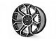 Rough Country 89 Series Black Machined Gun Metal 6-Lug Wheel; 17x9; -12mm Offset (07-13 Silverado 1500)