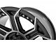 Rough Country 89 Series Black Machined Gun Metal 6-Lug Wheel; 17x9; -12mm Offset (07-13 Silverado 1500)