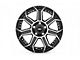 Rough Country 89 Series Black Machined Gun Metal 6-Lug Wheel; 17x9; -12mm Offset (07-13 Silverado 1500)