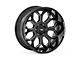 Rough Country 96 Series Gloss Black Milled 8-Lug Wheel; 22x10; -19mm Offset (11-14 Silverado 2500 HD)