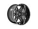 Rough Country 92 Series Gloss Black Machined 8-Lug Wheel; 20x12; -44mm Offset (11-14 Silverado 3500 HD SRW)