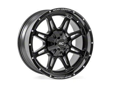 Rough Country 94 Series Matte Black Milled 6-Lug Wheel; 20x10; -18mm Offset (07-14 Tahoe)