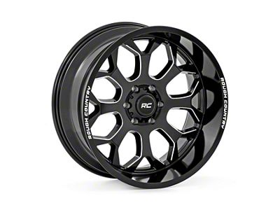 Rough Country 96 Series Gloss Black Milled 6-Lug Wheel; 20x9; 0mm Offset (07-14 Tahoe)