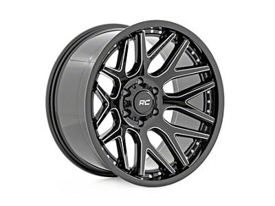 Rough Country 95 Series Gloss Black Machined 6-Lug Wheel; 22x10; -25mm Offset (07-14 Yukon)