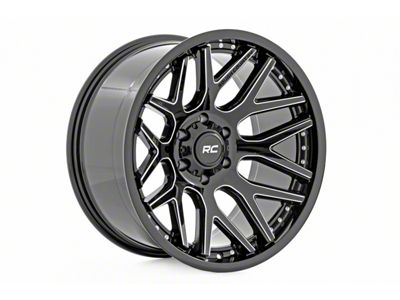 Rough Country 95 Series Gloss Black Machined 6-Lug Wheel; 20x10; -19mm Offset (09-14 F-150)