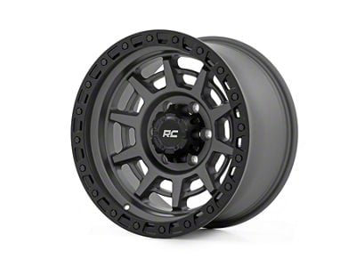 Rough Country 85 Series Simulated Beadlock Gunmetal Gray 8-Lug Wheel; 17x9; 0mm Offset (10-18 RAM 3500 SRW)