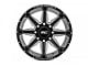 Rough Country 91M Series Gloss Black Machined 8-Lug Wheel; 22x12; -44mm Offset (11-16 F-350 Super Duty SRW)