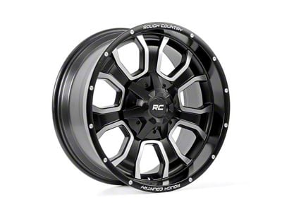 Rough Country 93 Series Matte Black Milled 8-Lug Wheel; 20x10; -18mm Offset (11-16 F-350 Super Duty SRW)