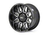 Rough Country 86 Series Gloss Black Milled 6-Lug Wheel; 20x10; -25mm Offset (14-18 Silverado 1500)