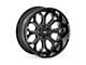 Rough Country 96 Series Gloss Black Milled 6-Lug Wheel; 20x10; -25mm Offset (14-18 Silverado 1500)