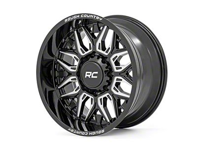 Rough Country 86 Series Gloss Black Milled 6-Lug Wheel; 20x10; -19mm Offset (15-20 F-150)