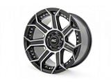 Rough Country 89 Series Black Machined Gun Metal 6-Lug Wheel; 17x9; -12mm Offset (15-20 F-150)