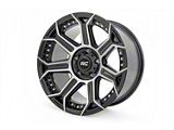 Rough Country 89 Series Black Machined Gun Metal 6-Lug Wheel; 17x9; -12mm Offset (21-25 F-150)