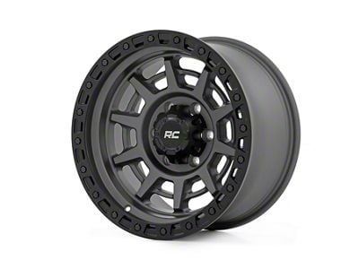 Rough Country 85 Series Simulated Beadlock Gunmetal Gray 6-Lug Wheel; 17x9; -12mm Offset (24-25 Ranger)