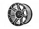 Rough Country 89 Series Black Machined Gun Metal 6-Lug Wheel; 20x10; -25mm Offset (24-25 Ranger)