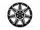 Rough Country 89 Series Black Machined Gun Metal 6-Lug Wheel; 20x10; -25mm Offset (24-25 Ranger)