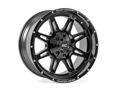 Rough Country 94 Series Matte Black Milled 6-Lug Wheel; 20x10; -18mm Offset (24-25 Ranger)