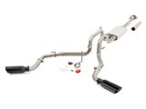 Rough Country Dual Exhaust System with Black Tips; Side Exit (15-20 3.5L EcoBoost F-150, Excluding Raptor & 19-20 F-150 Limited)