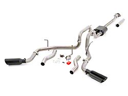 Rough Country Dual Exhaust System with Black Tips; Side/Rear Exit (09-10 5.4L F-150)