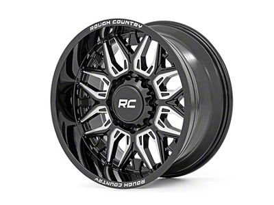 Rough Country 86 Series Gloss Black Milled 6-Lug Wheel; 20x10; -18mm Offset (99-06 Sierra 1500)