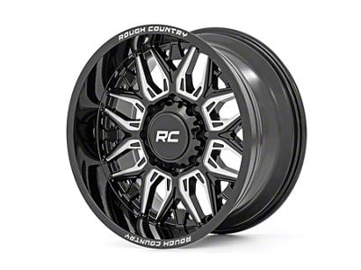 Rough Country 86 Series Gloss Black Milled 6-Lug Wheel; 20x10; -25mm Offset (23-25 Canyon)