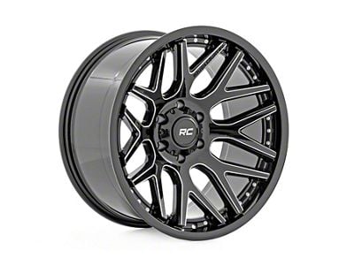 Rough Country 95 Series Gloss Black Machined 6-Lug Wheel; 20x10; -25mm Offset (23-25 Canyon)