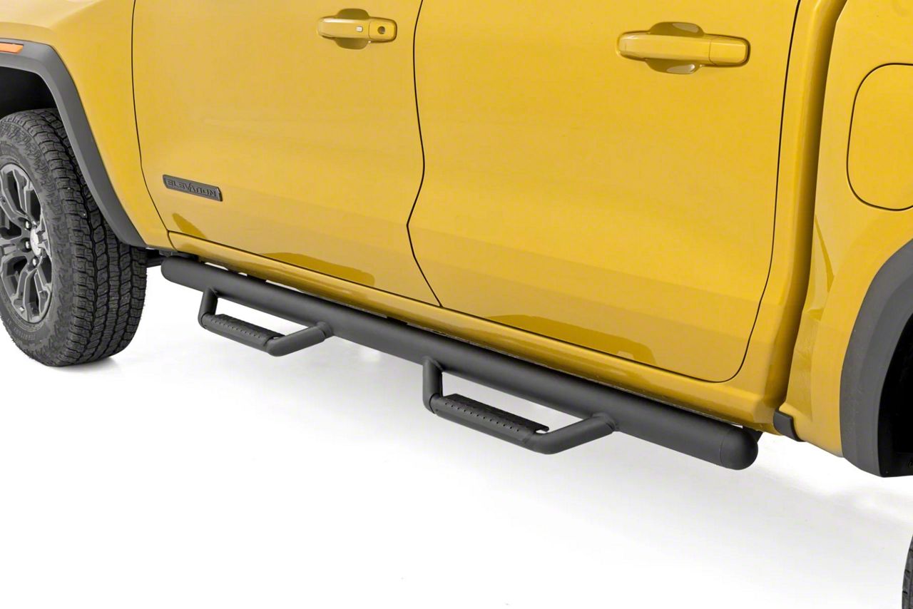 Rough Country Colorado Cab Length Nerf Side Step Bars; Black RCG1583CCA