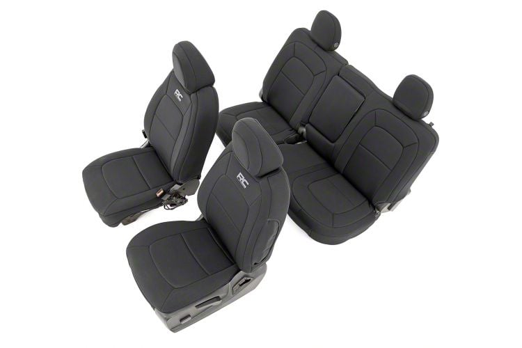 Rough Country Colorado Neoprene Front and Rear Seat Covers; Black 91051