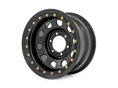 Rough Country Steel Simulated Bead Lock Gloss Black Wheel; 17x9; -12mm Offset (23-25 Colorado)