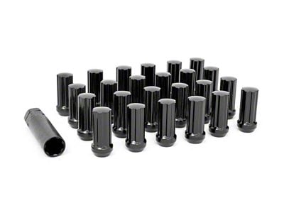 Rough Country Black 7-Spline Lug Nut Kit; 9/16x18; Set of 32 (05-11 Dakota)