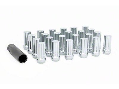 Rough Country Chrome 7-Spline Lug Nut Kit; 9/16 x 18; Set of 32 (05-11 Dakota)