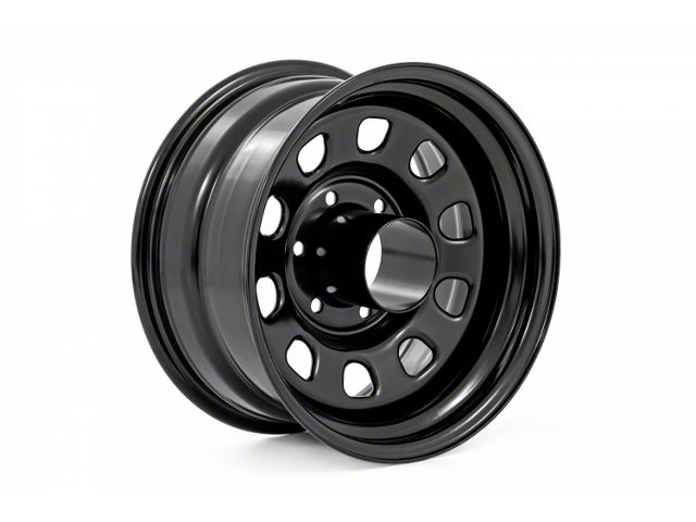 Rough Country Steel Gloss Black 5-Lug Wheel; 15x8; -19mm Offset (87-90 Dakota)