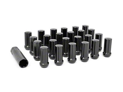 Rough Country Black 7-Spline Lug Nut Kit; M14 x 1.5; Set of 24 (15-25 F-150)