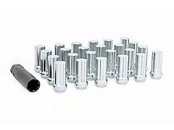 Rough Country Chrome Bulge Acorn Style Lug Nut Kit; M14 x 2.0; Set of 24 (04-20 F-150)