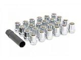 Rough Country Chrome Open End Style Lug Nut Kit; M14 x 2.0; Set of 32 (00-14 F-150)