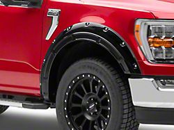 Rough Country Defender Fender Flares; Gloss Black (21-24 F-150 w/o Factory Running Boards, Excluding Raptor)