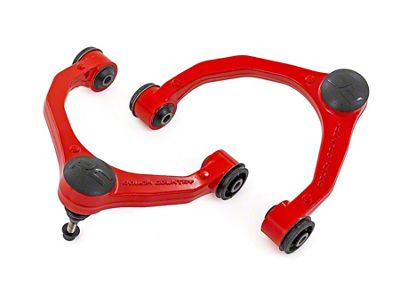 Rough Country Forged Upper Control Arms for Stock Height; Red (21-25 F-150)