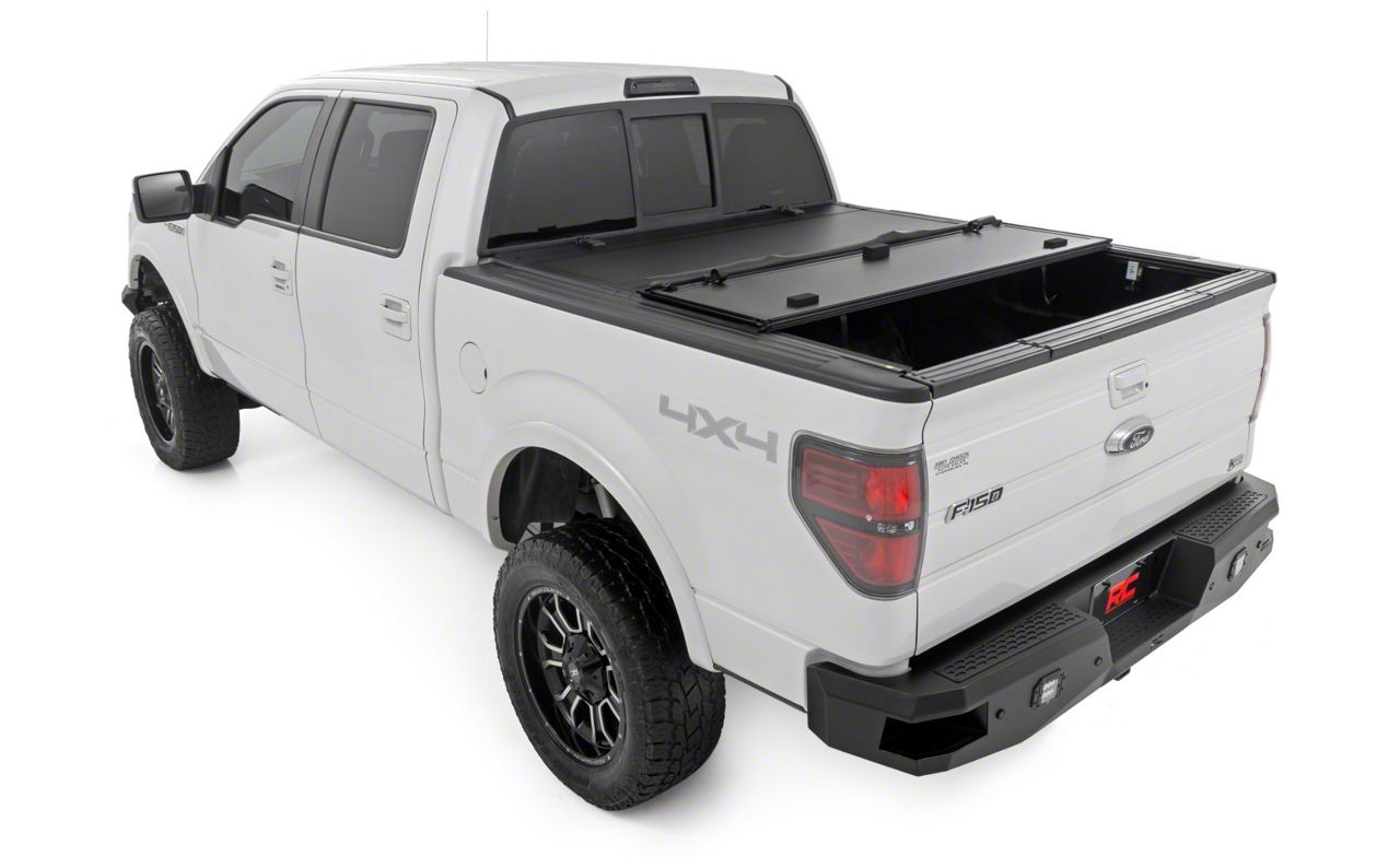 Rough Country F-150 Hard Tri-Fold Flip-Up Tonneau Cover 49214550 (04-14 ...