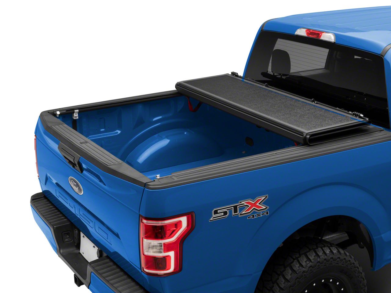 Rough Country F-150 Hard Low Profile Tri-Fold Tonneau Cover 47220550B ...