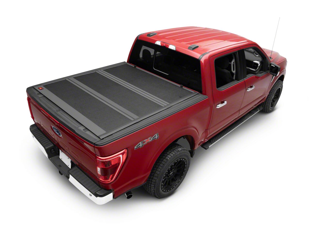 Rough Country F-150 Hard Low Profile Tri-Fold Tonneau Cover 47221550B ...