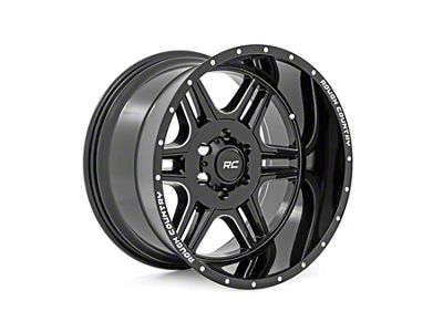 Rough Country 92 Series Gloss Black Machined 6-Lug Wheel; 18x9; 0mm Offset (21-24 F-150)