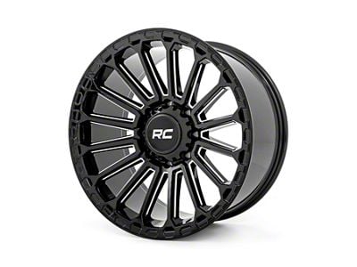 Rough Country 97 Series Gloss Black Milled 6-Lug Wheel; 17x9; -12mm Offset (21-24 F-150)