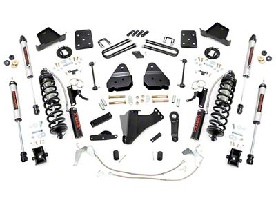 Rough Country 4.50-Inch Coil-Over Conversion Suspension Lift Kit with V2 Monotube Shocks (08-10 6.4L Powerstroke, 6.8L F-250 Super Duty)