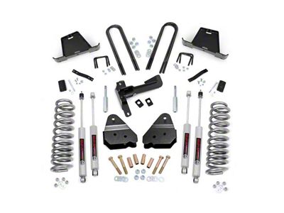 Rough Country 4.50-Inch Suspension Lift Kit with Premium N3 Shocks (05-07 4WD 6.0L Powerstroke, 6.8L F-250 Super Duty)