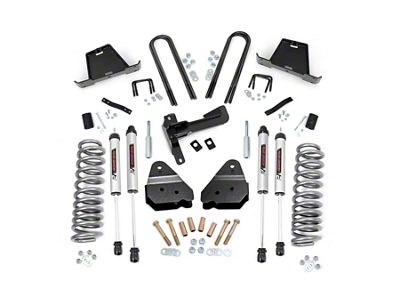 Rough Country 4.50-Inch Suspension Lift Kit with V2 Monotube Shocks (05-07 4WD 6.0L Powerstroke, 6.8L F-250 Super Duty)